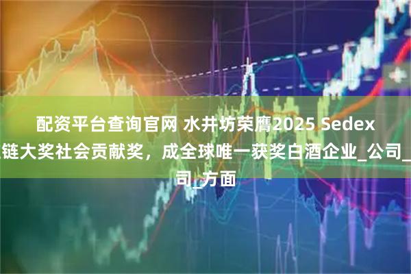 配资平台查询官网 水井坊荣膺2025 Sedex供应链大奖社会贡献奖，成全球唯一获奖白酒企业_公司_方面