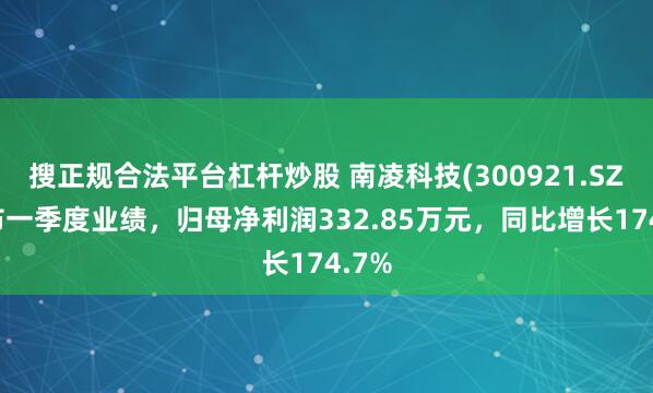 搜正规合法平台杠杆炒股 南凌科技(300921.SZ)发布一季度业绩，归母净利润332.85万元，同比增长174.7%