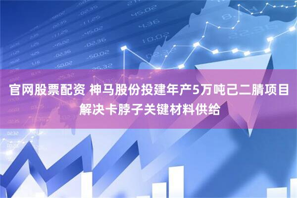 官网股票配资 神马股份投建年产5万吨己二腈项目 解决卡脖子关键材料供给