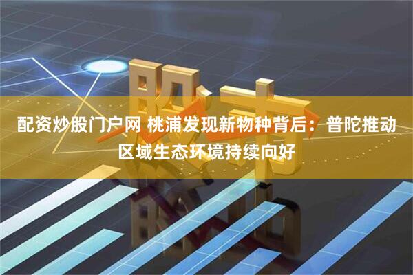 配资炒股门户网 桃浦发现新物种背后：普陀推动区域生态环境持续向好